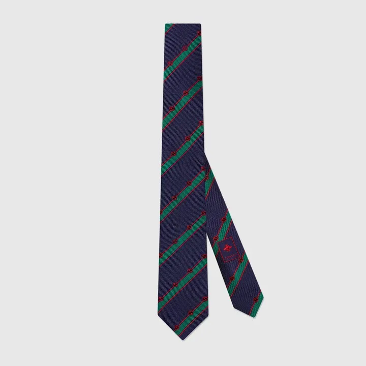 Striped silk tie