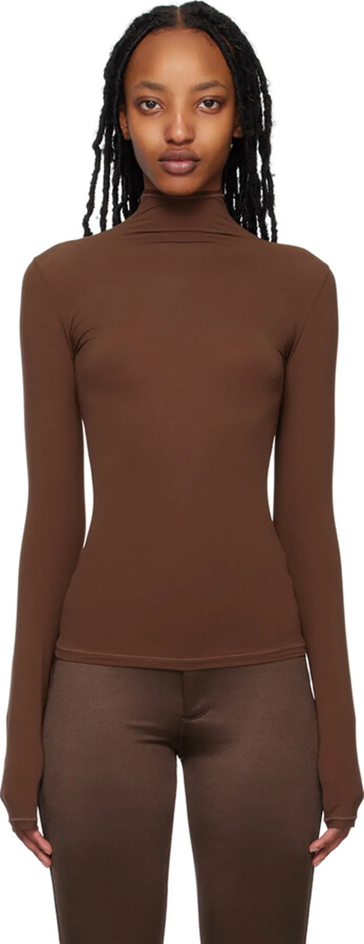 SKIMS Brown Fits Everybody Turtleneck