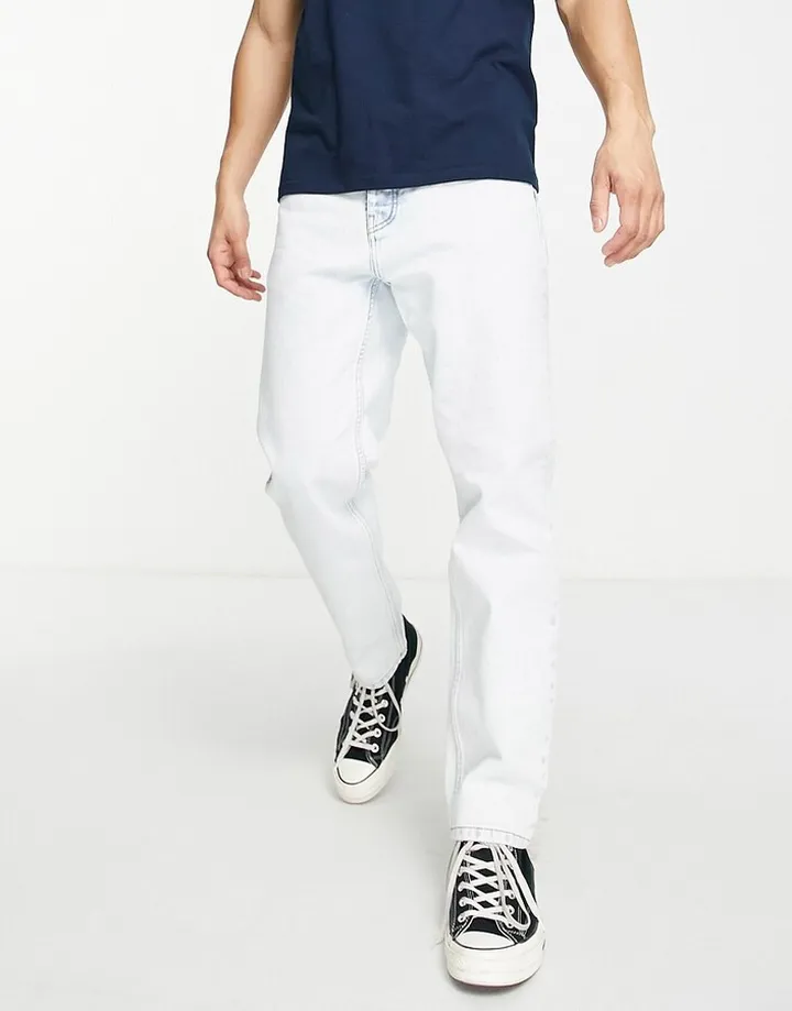 Carhartt WIP newel relaxed tapered jeans in blue sun wash