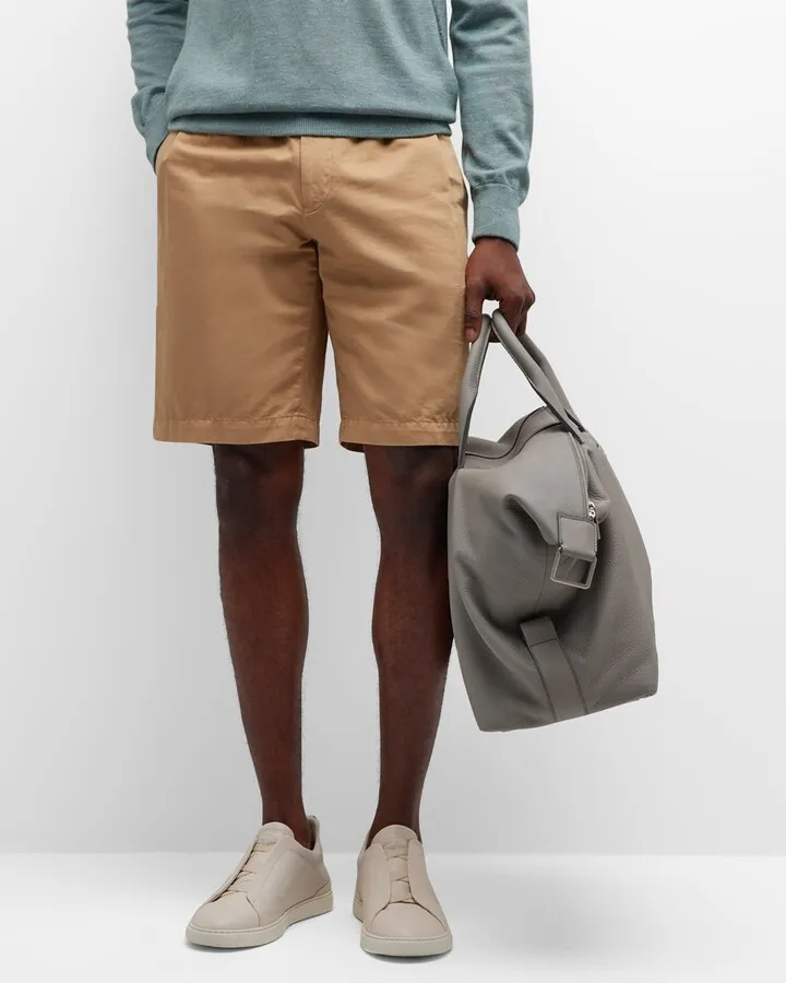 Men's Cotton-Linen Chino Shorts