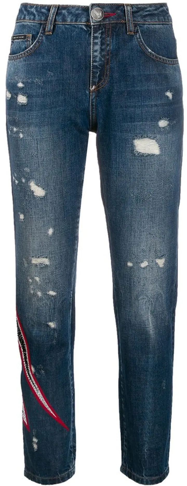 Space distressed boyfriend jeans