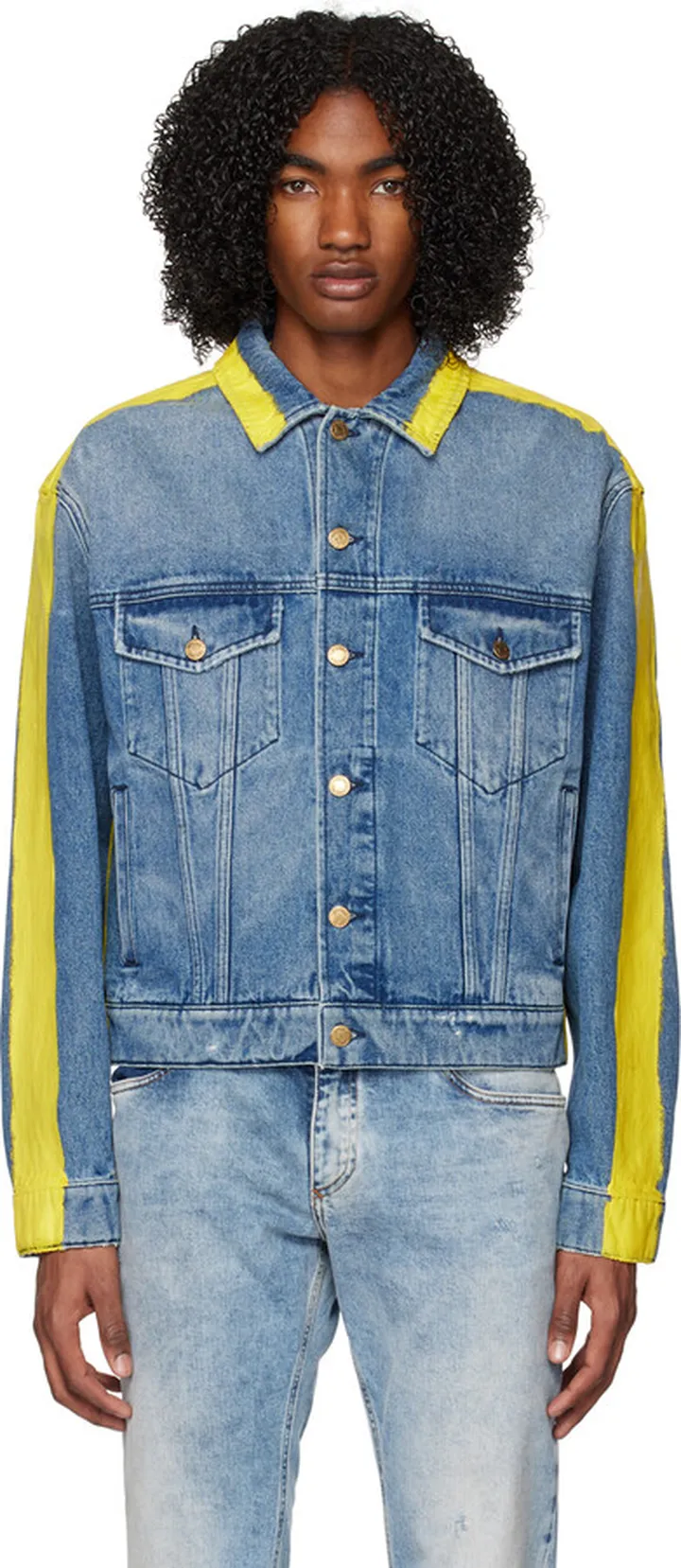 Moschino Blue Paint Denim Jacket