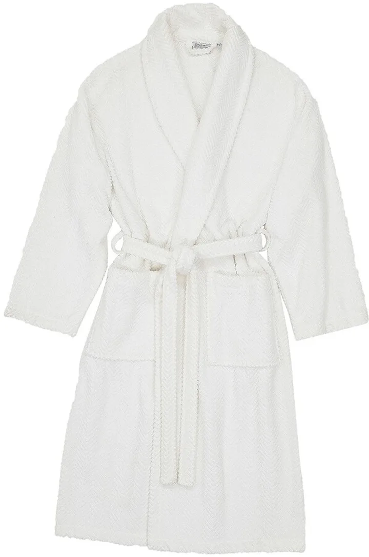 Unisex Herringbone Weave Bathrobe