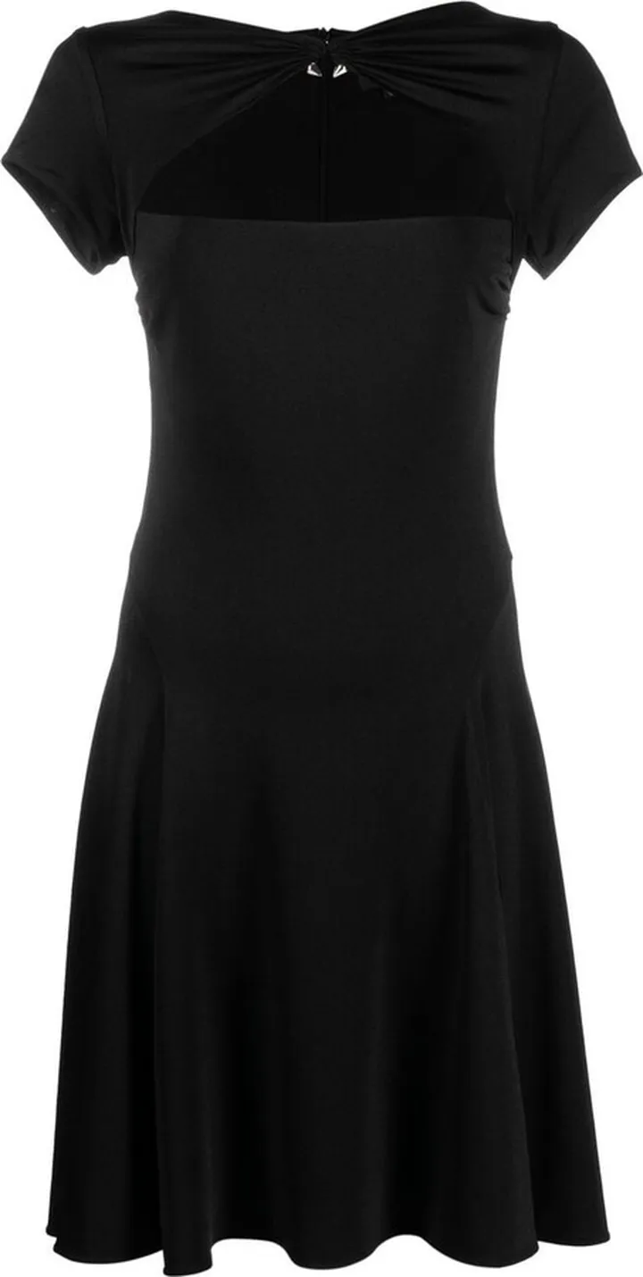 Keyhole-Neck Mini Dress