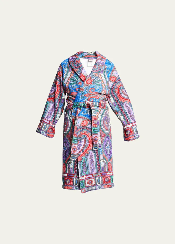 Men's Paisley Cotton Robe