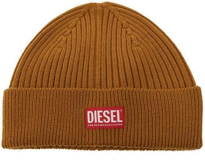 Diesel K-Coder-H Logo Patch Ribbed Beanie