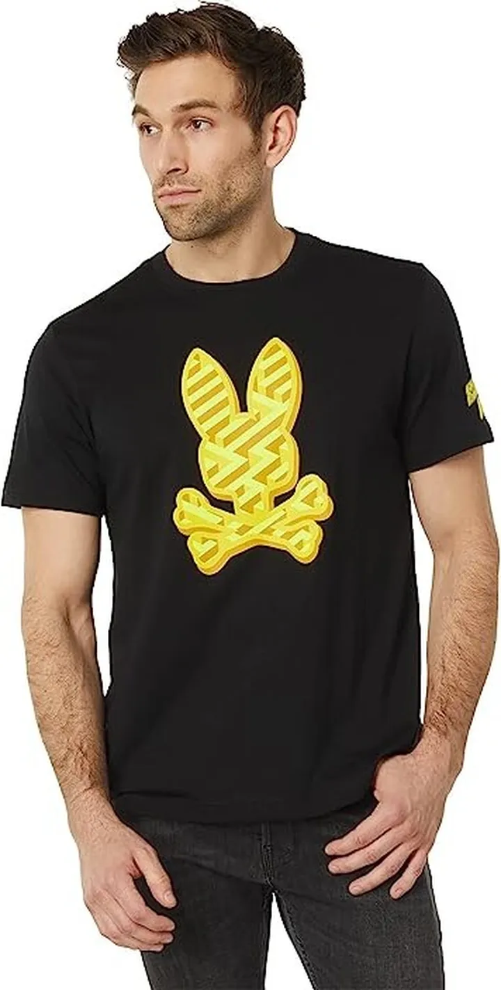Psycho Bunny Pisani Graphic Tee (Black) Men's T Shirt