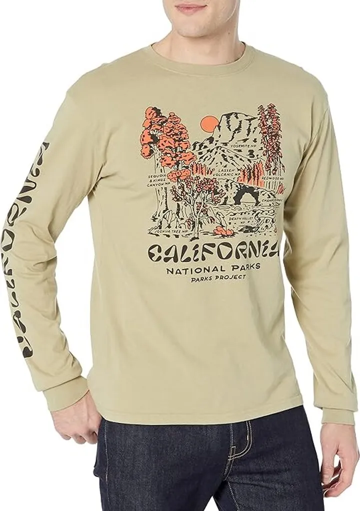 Parks Project National Parks of California Long Sleeve Tee (Khaki) Clothing