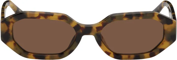 The Attico Tortoiseshell Linda Farrow Edition Irene Sunglasses
