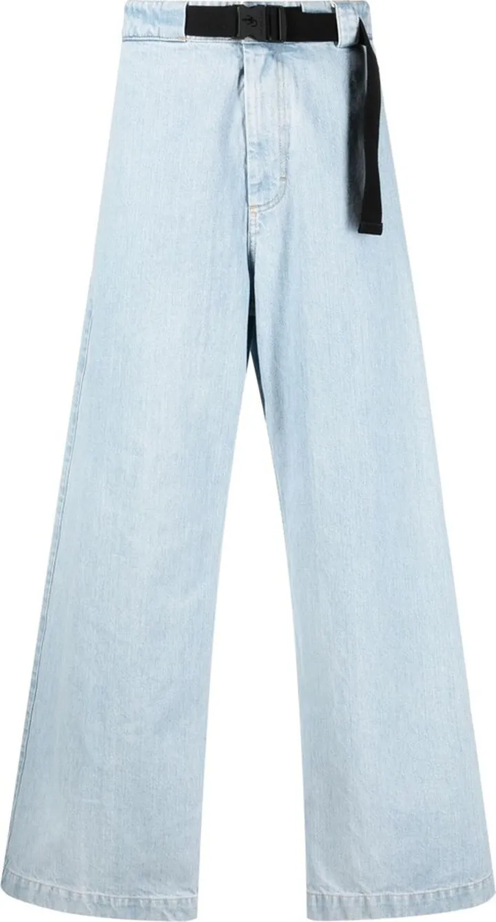 1 Moncler JW Anderson Blue Belted Wide-Leg Jeans