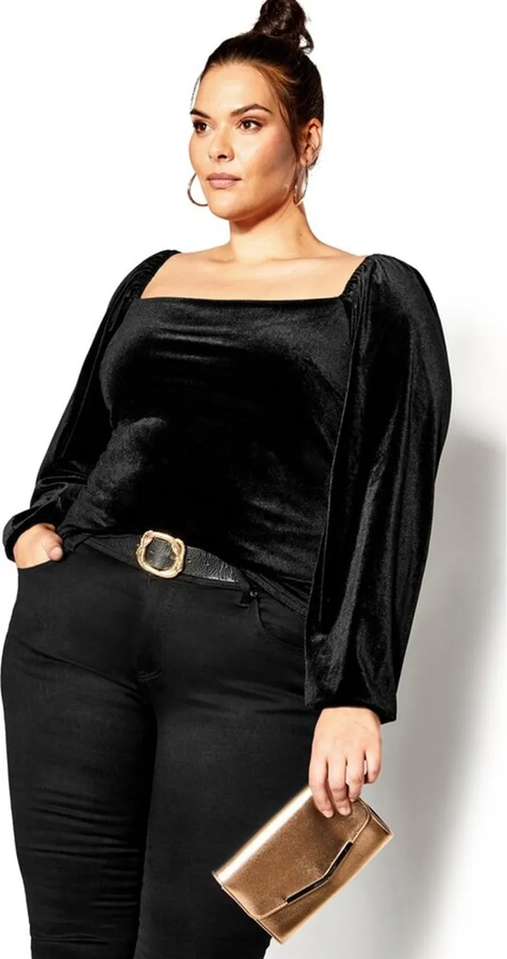 CITY CHIC | Women's Plus Size Rebecca Top - black - 16W