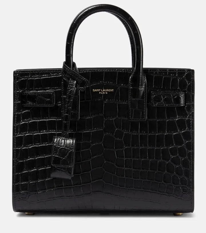 Sac De Jour Nano croc-effect leather tote bag