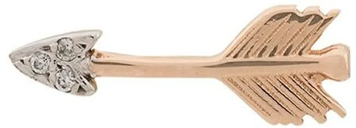 14kt rose gold Arrow diamond stud earring