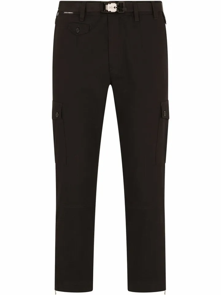 Cropped Straight-Leg Trousers