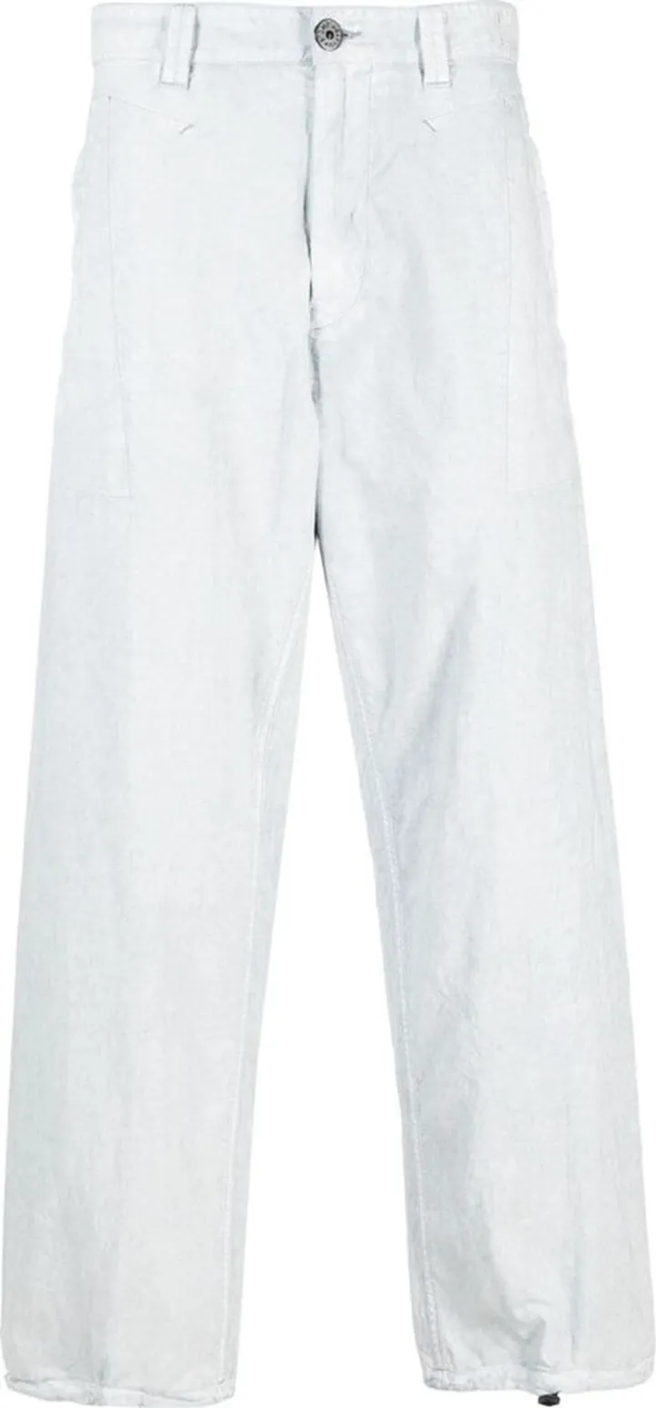 Straight-Leg Cotton Trousers