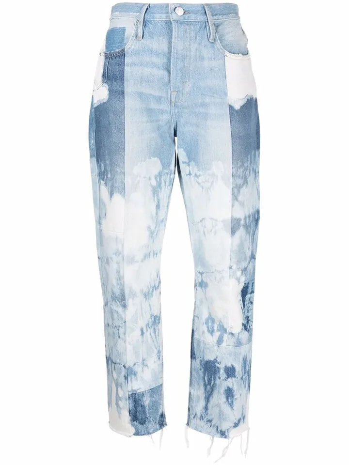 Patchwork-Design Denim Jeans