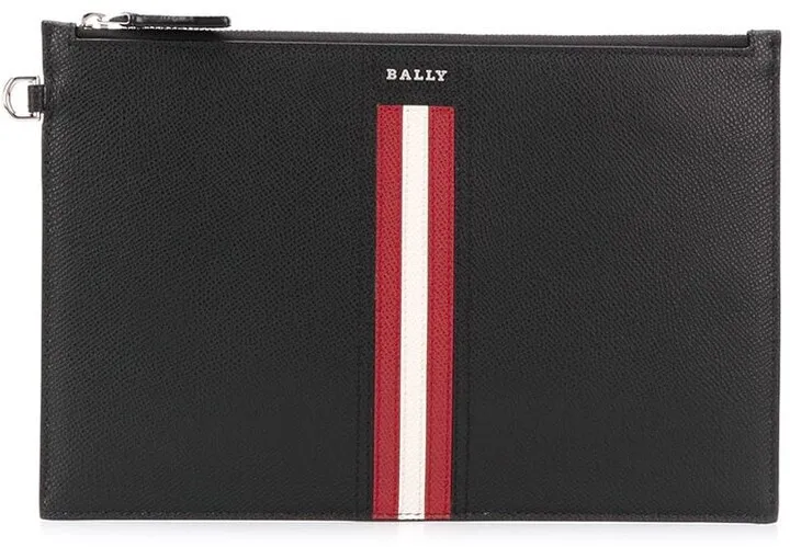 Stripe Trim Pouch