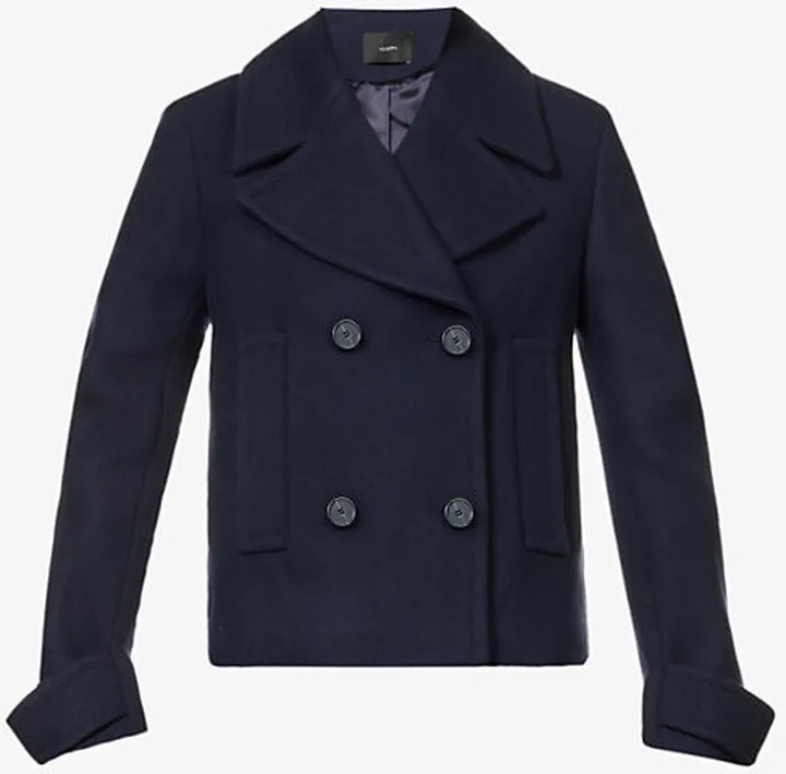 Womens Navy Dove Wool-blend Coat