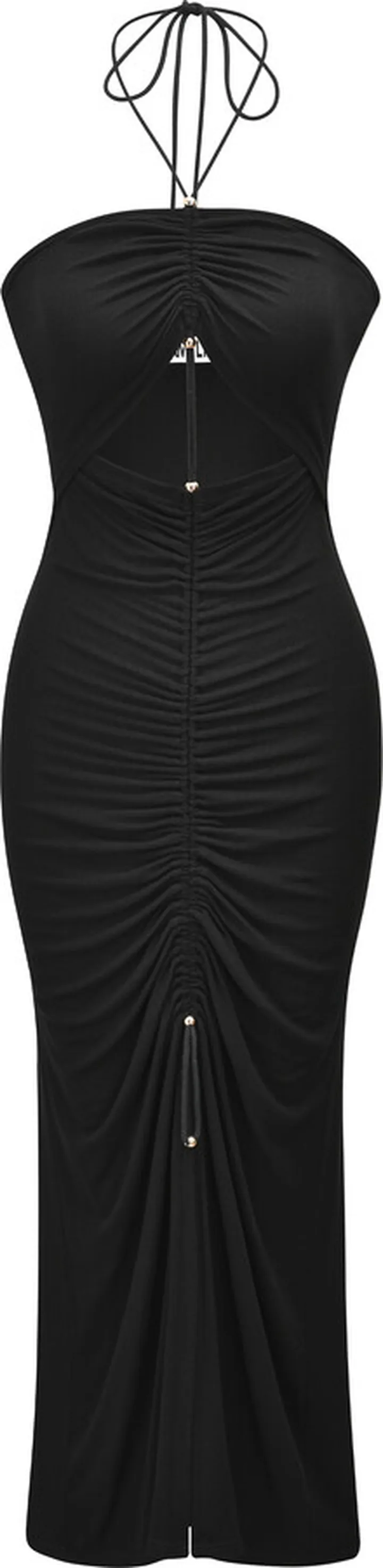AMY LYNN - Vega Black Jersey Cut-Out Dress