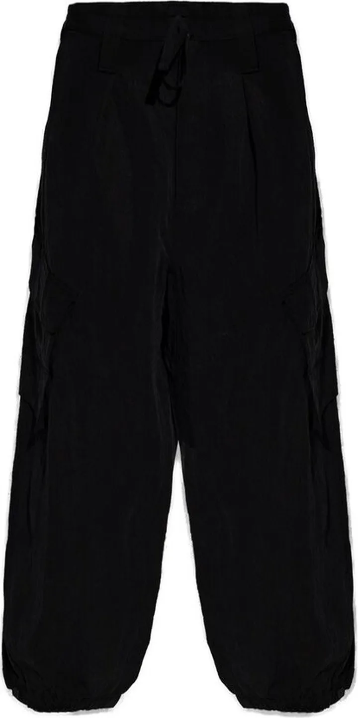 Y-3 Cropped Wide-Leg Drawstring Cargo Trousers