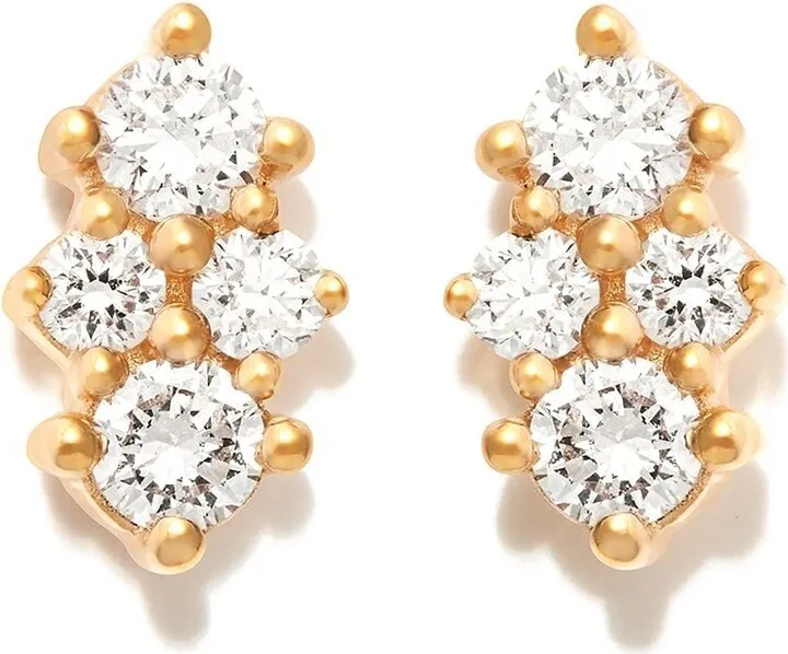 14kt yellow gold Vivian Lily stud earrings