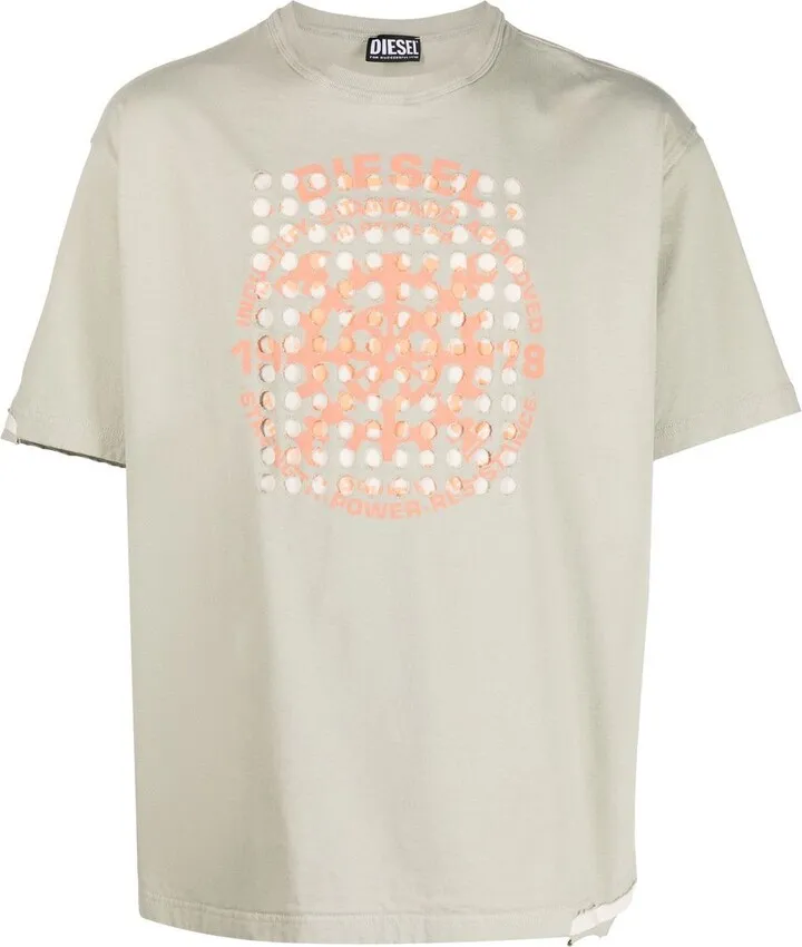 logo-print detail T-shirt