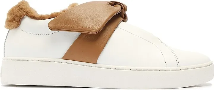 Asymmetric Clarita Leather Slip-On Sneakers