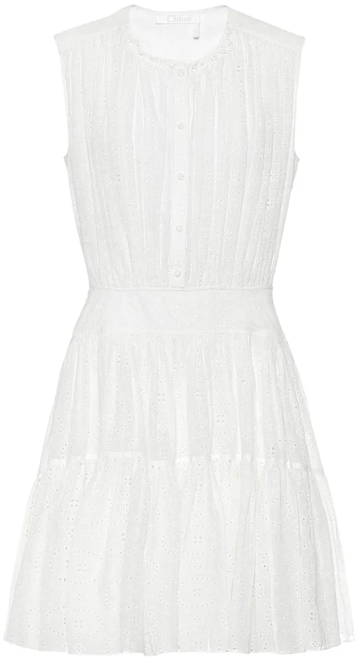 Cotton-blend minidress
