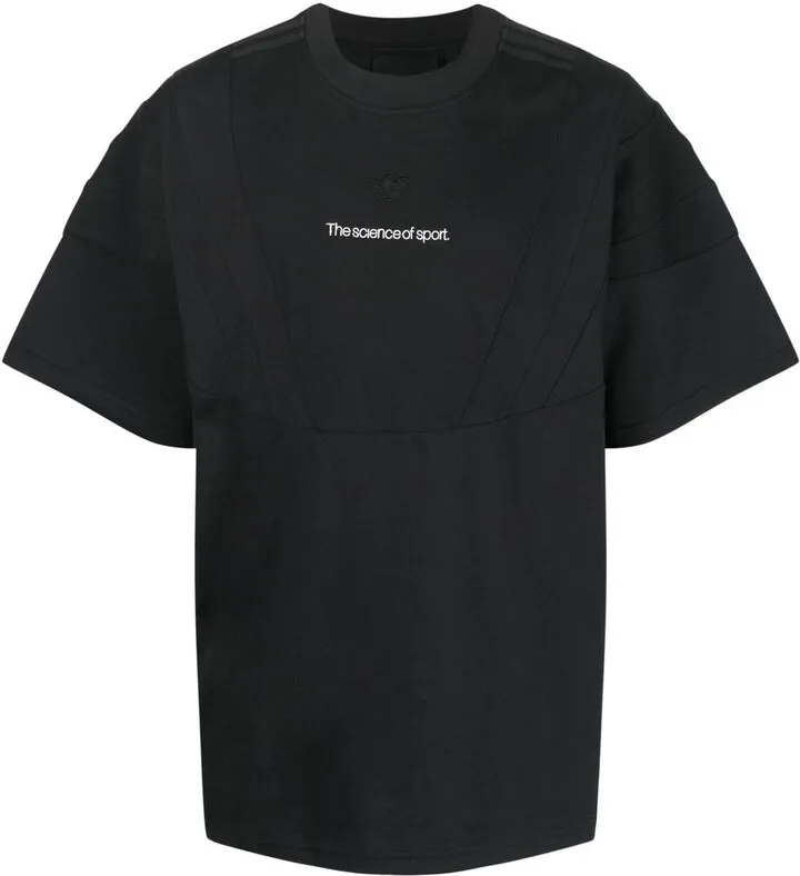 paneled crew-neck T-shirt