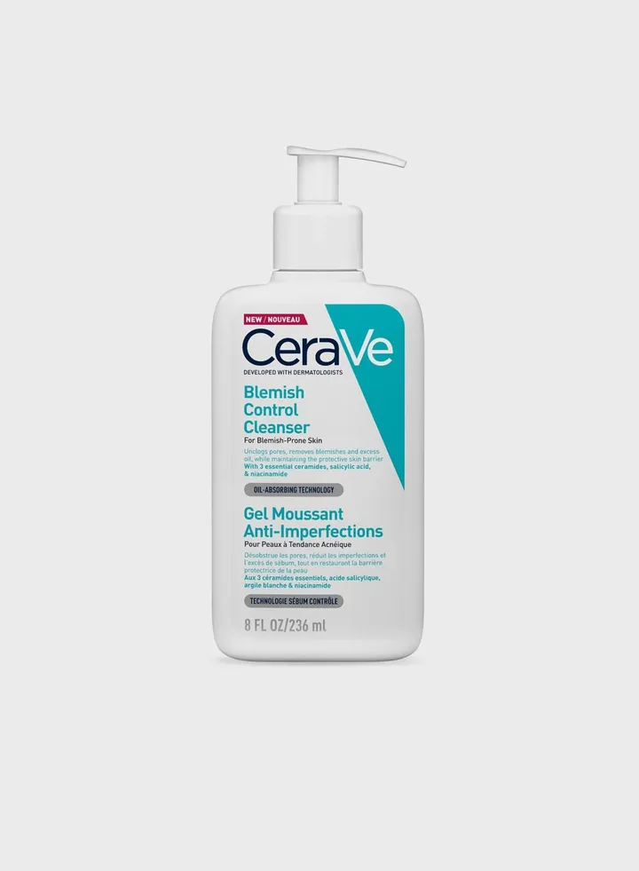 Cerave Blemish Control Cleanser Face Wash For Acne & Blemish Prone Skin With 2% Salicylic Acid, Niacinamide And Ceramides 236 Ml