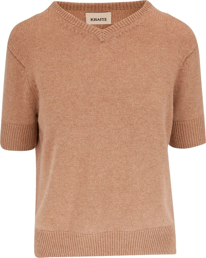 V-neck knitted top