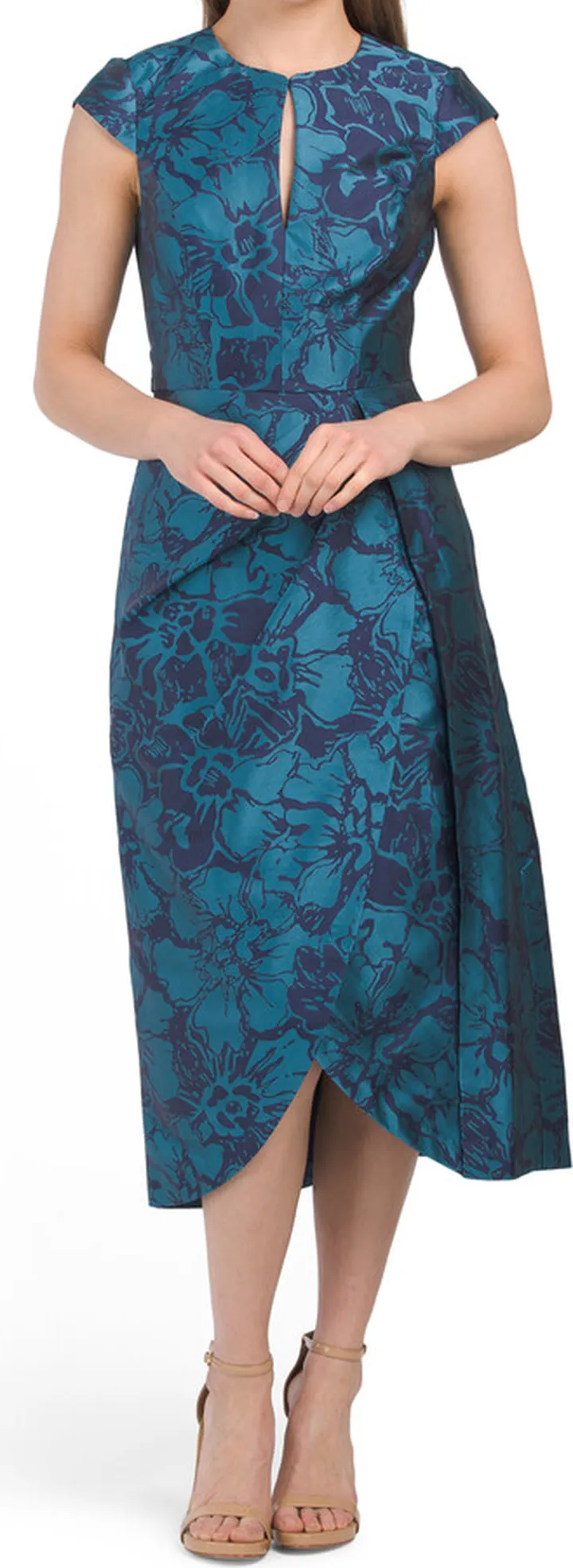 Massima Metallic Midi Dress