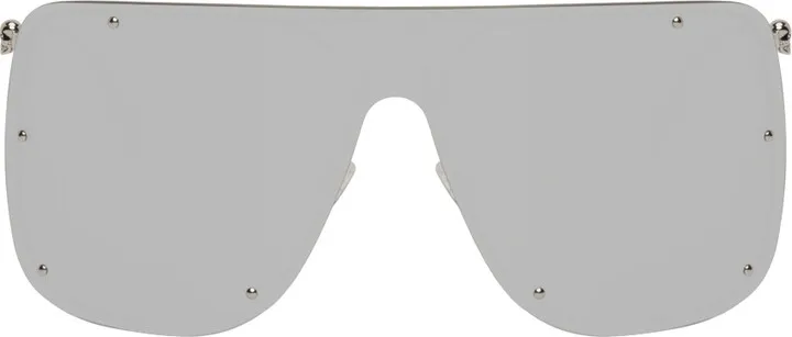 Alexander McQueen Silver Skull Mask Sunglasses