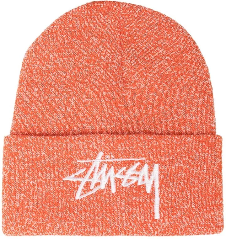 Stock marled-knit beanie