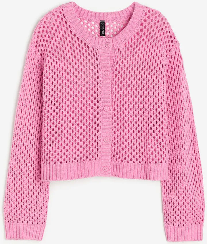 Hole-knit Cardigan