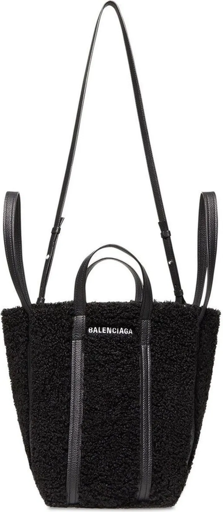 Everyday faux-shearling tote bag