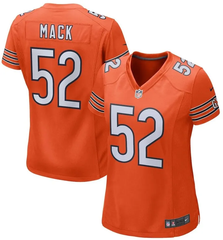 Women's Nike Khalil Mack Orange Chicago Bears Game Jersey