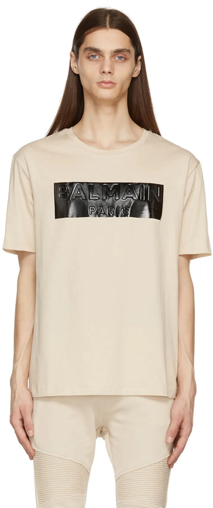Balmain Off-White Tape Logo T-Shirt