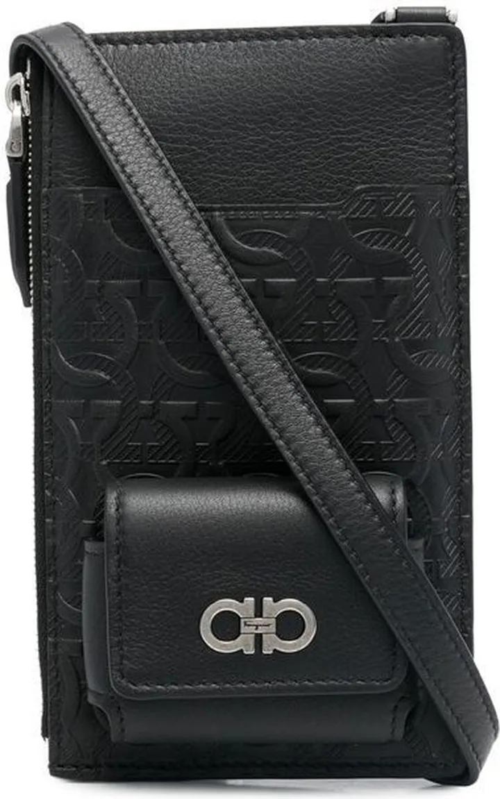 Gancini-plaque phone bag