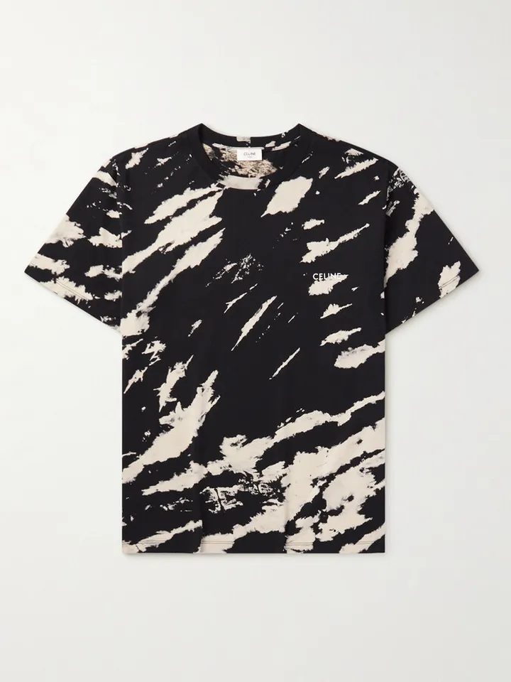 Tie-Dyed Logo-Print Cotton-Jersey T-Shirt