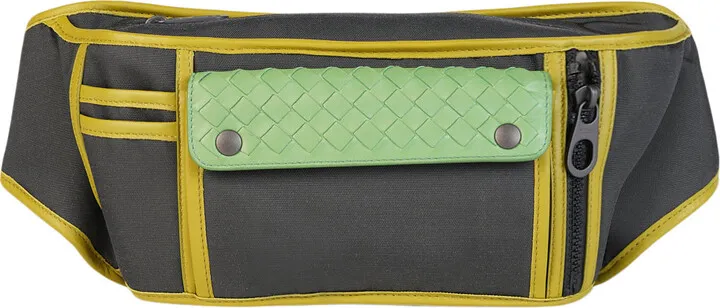 Bottega Veneta Grey and Multicolor Textile and Leather Belt Bag 534431-Vaye7-8515