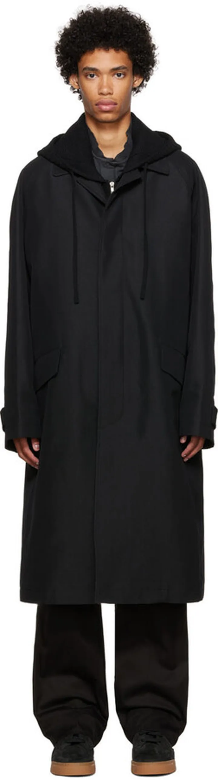 Juun.J Black Wool Coat