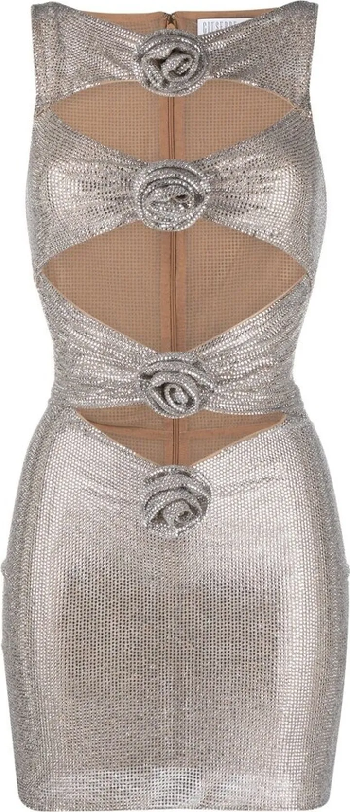 Crystal-Embellished Cut-Out Dress