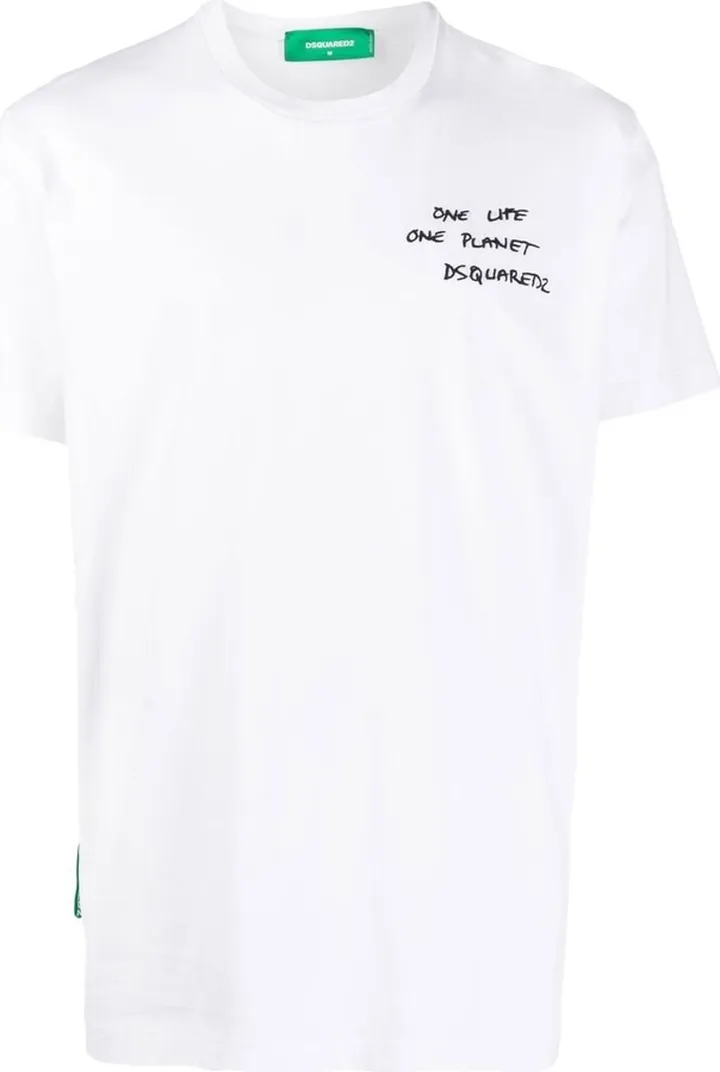 slogan-print T-shirt