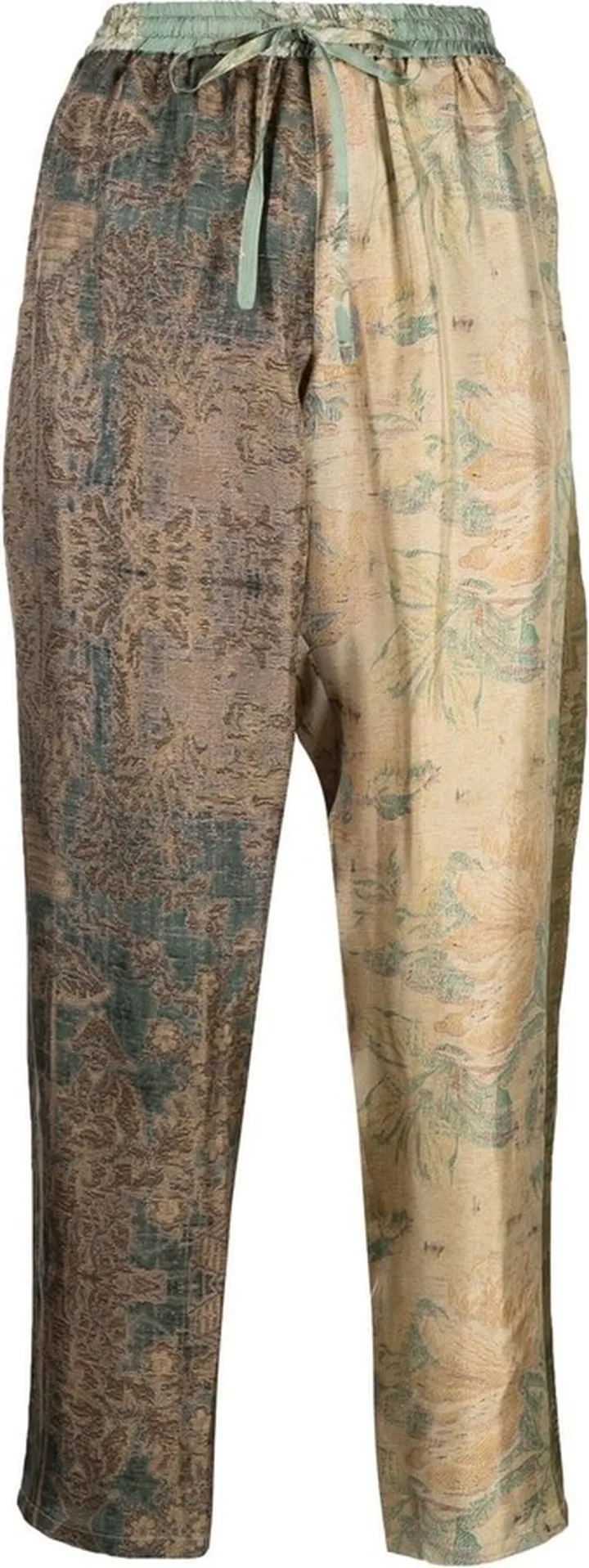 Straight-Leg Silk Trousers