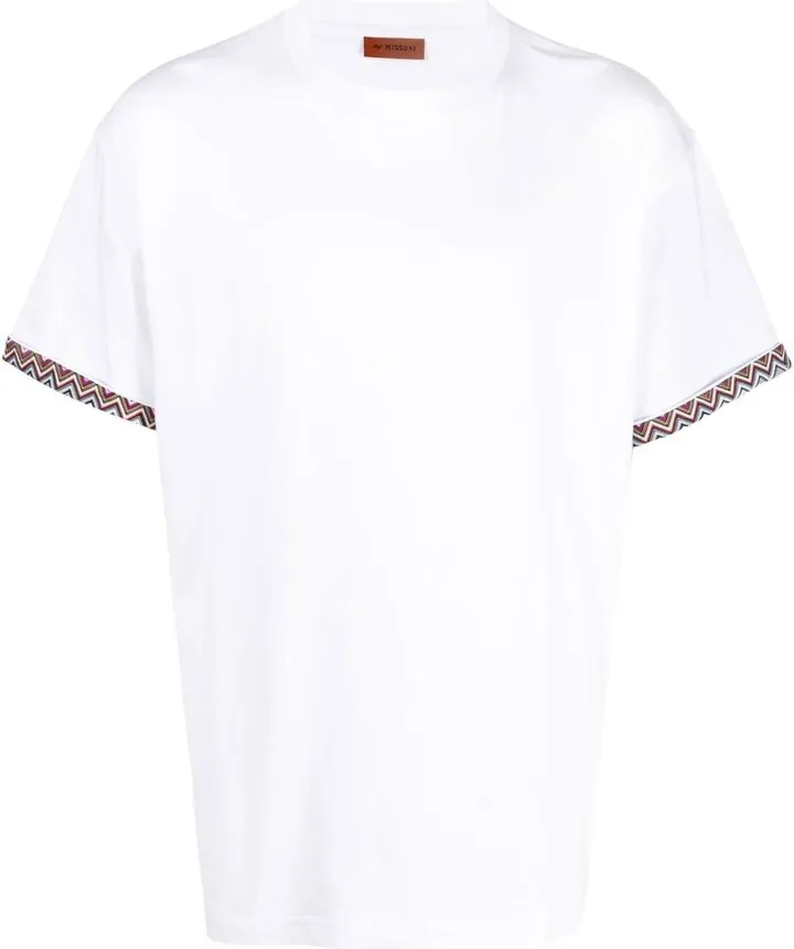 zigzag-edge detail T-shirt