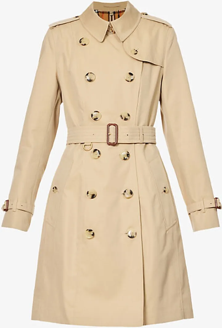 Womens Honey Heritage Chelsea Mid-length Cotton Trench Coat