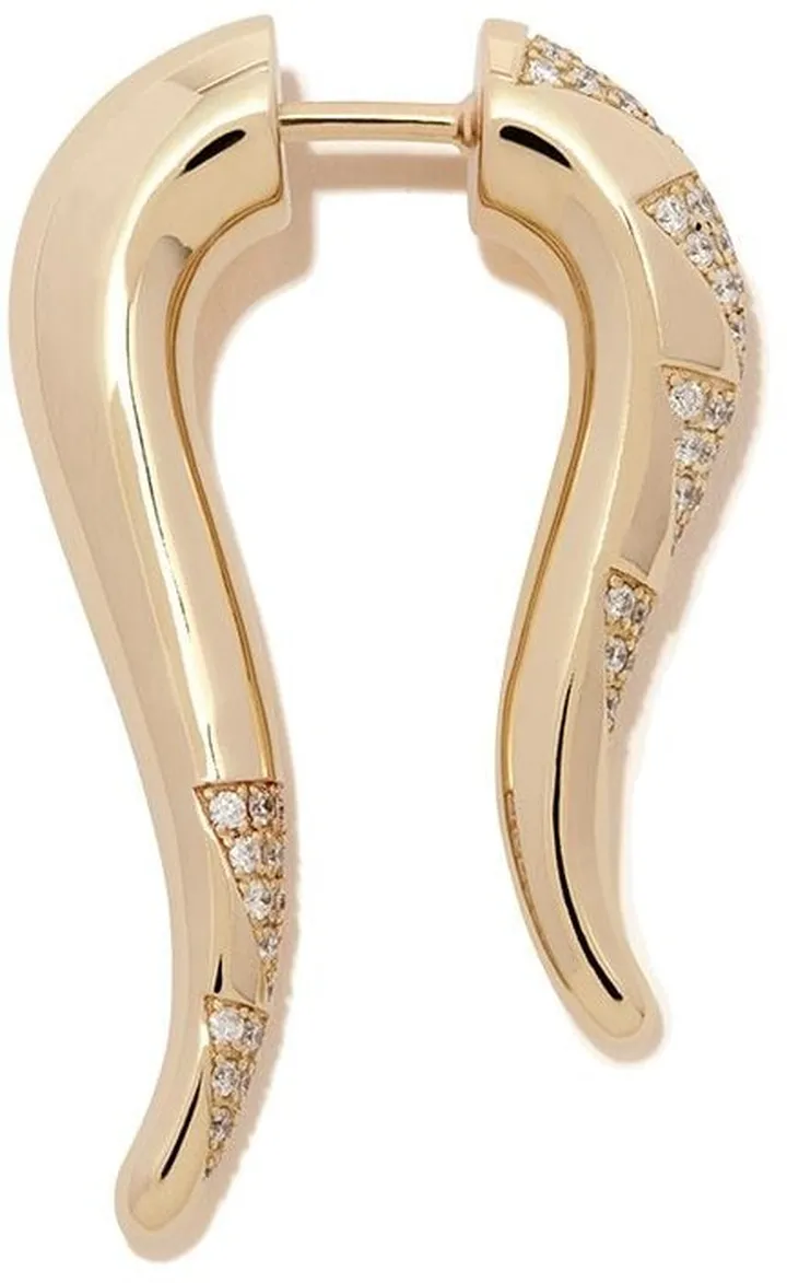 14kt Yellow Gold Diamond Earring