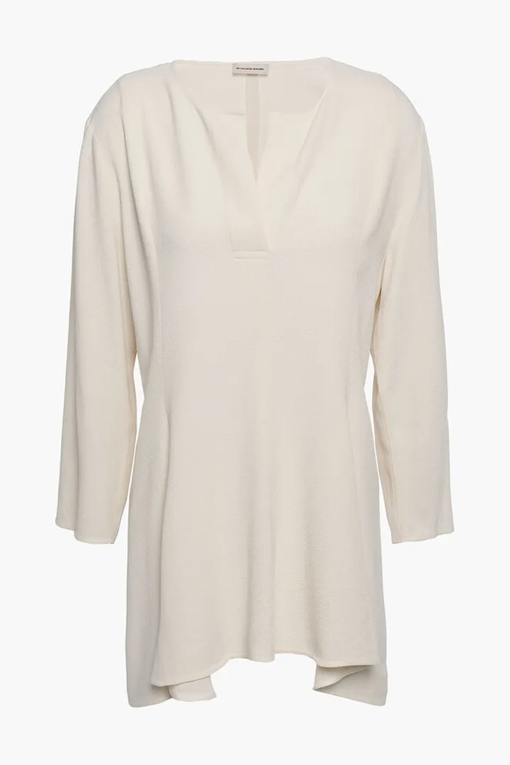 Draped crepe blouse