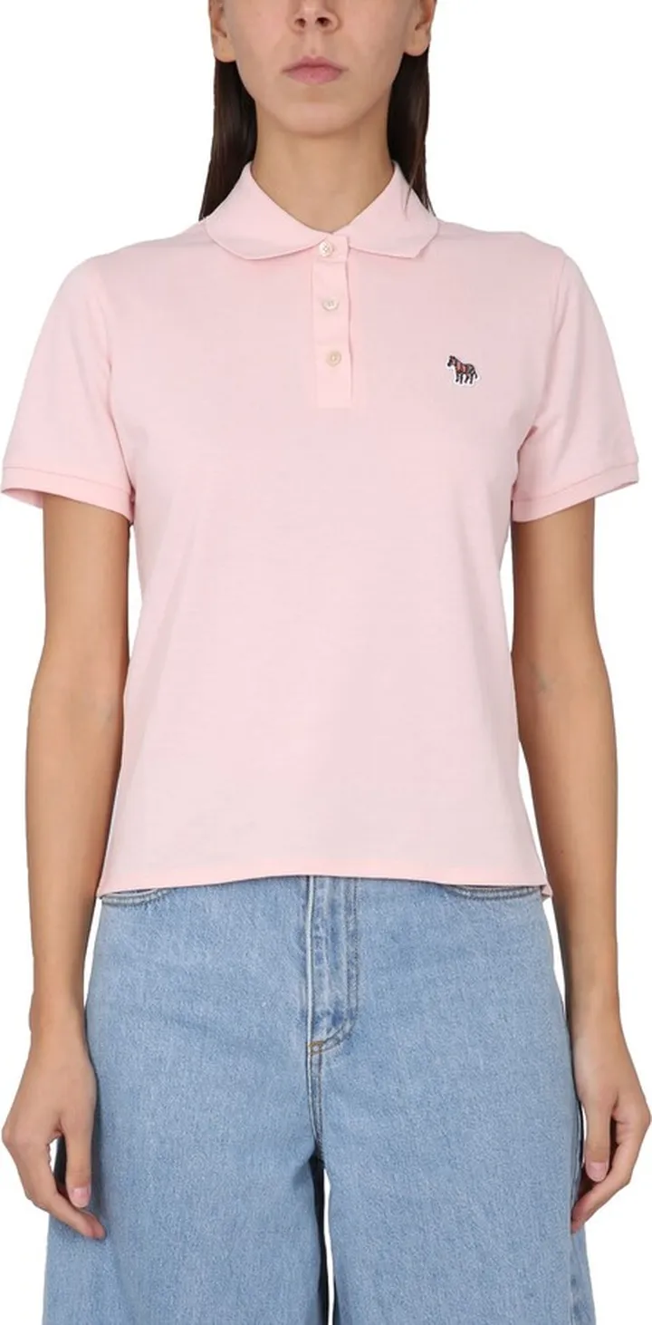 Polo Shirt With Zebra Patch